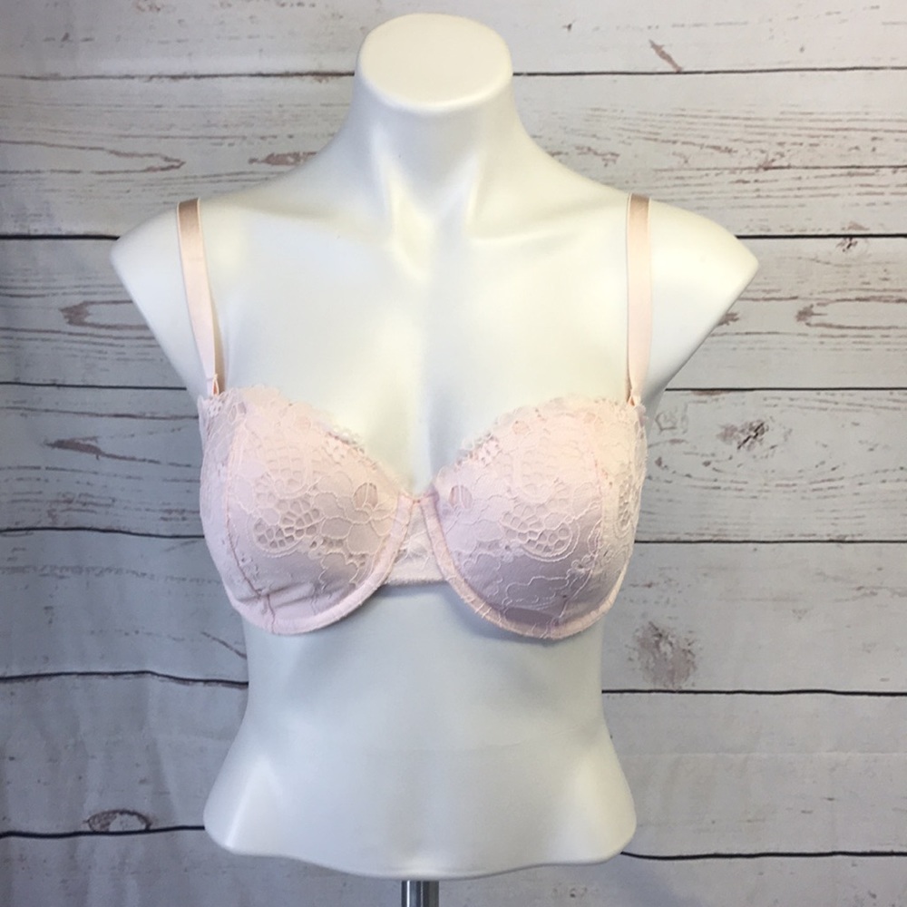 H&M pink lace adjustable bra 36D